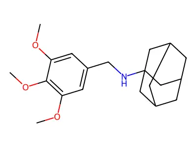 N-[(3,4,5-trimethoxyphenyl)methyl]adamantan-1-amine structure