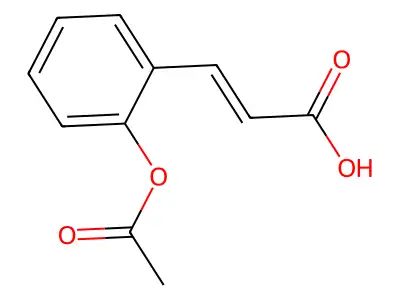 3-(2-乙酰氧基苯基)丙-2-烯酸 structure