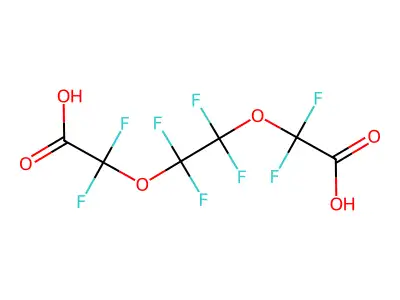 Perfluoro-3,6-dioxaoctane-1,8-dioic acid structure