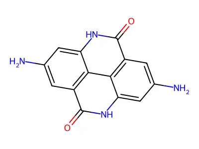 Pyrido(2,3,4,5-lmn)phenanthridine-5,10-dione, 2,7-diamino-4,9-dihydro- structure