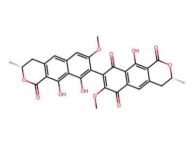紫黄素 structure