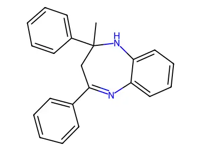 2-methyl-2,4-diphenyl-2,3-dihydro-1H-1,5-benzodiazepine structure