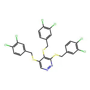 4-Pyrimidinecarboxylic acid, 5-((4-methylphenyl)thio)-2-(methylthio)- structure