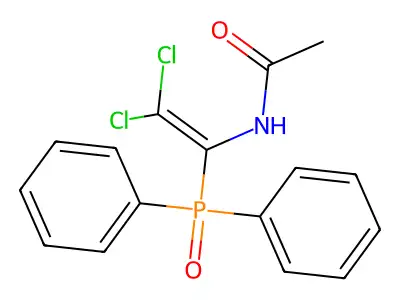 N-[2,2-Dichloro-1-(diphenylphosphinyl)ethenyl]acetamide structure