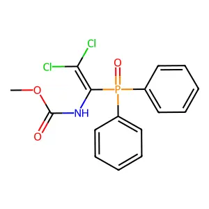 Methyl 2,2-dichloro-1-(diphenylphosphoryl)vinylcarbamate structure