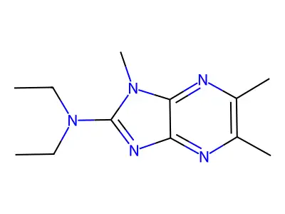 1H-Imidazo(4,5-b)pyrazine, 2-(diethylamino)-1,5,6-trimethyl- structure