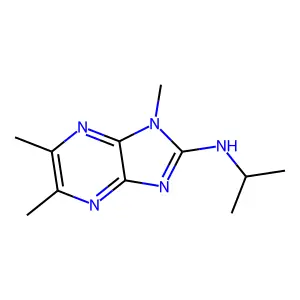 1H-Imidazo(4,5-b)pyrazine, 2-(isopropylamino)-1,5,6-trimethyl- structure