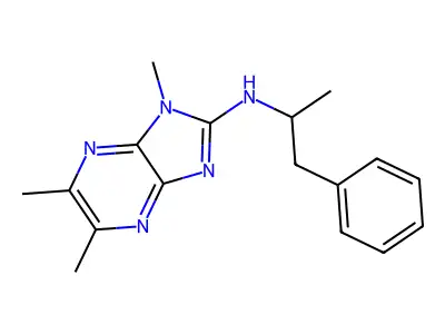 Phenethylamine, alpha-methyl-N-(1,5,6-trimethyl-1H-imidazo(4,5-b)pyrazin-2-yl)- structure