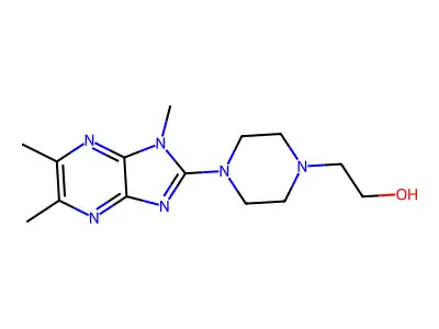 1-Piperazineethanol, 4-(1,5,b-trimethyl-1H-imidazo(4,5-b)pyrazin-2-yl)- structure