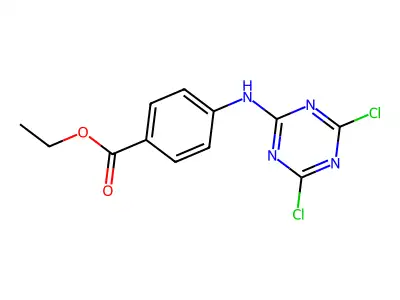 Ethyl 4-[(4,6-dichloro-1,3,5-triazin-2-yl)amino]benzoate structure