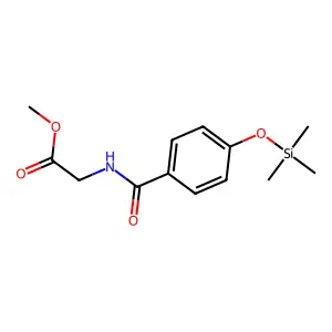 Glycine, N-[4-[(trimethylsilyl)oxy]benzoyl]-, methyl ester structure