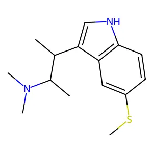 Indole, 3-(3-(dimethylamino)-2-butyl)-5-methylthio- structure