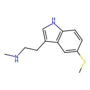 Indole, 3-(2-(methylamino)ethyl)-5-methylthio- structure