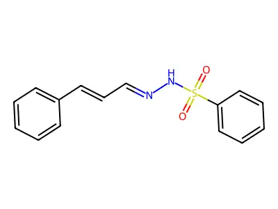 N-(cinnamylideneamino)benzenesulfonamide structure