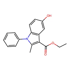 Ethyl 5-hydroxy-2-methyl-1-phenyl-1H-indole-3-carboxylate structure