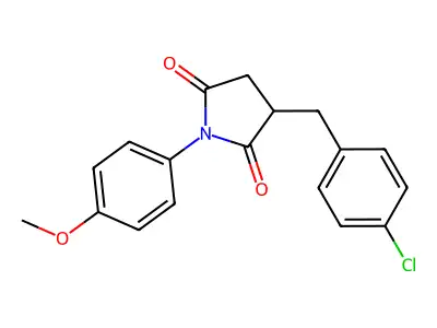 3-[(4-Chlorophenyl)methyl]-1-(4-methoxyphenyl)pyrrolidine-2,5-dione structure