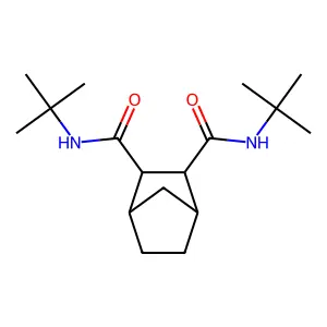 2-N,3-N-ditert-butylbicyclo[2.2.1]heptane-2,3-dicarboxamide structure