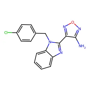 4-[1-(4-Chloro-benzyl)-1H-benzoimidazol-2-yl]-furazan-3-ylamine structure