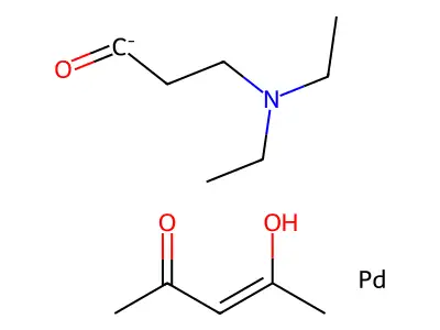 3-(Diethylamino)propan-1-one;palladium(2+);pentane-2,4-dione structure