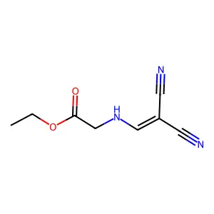 Ethyl 2-[(2,2-dicyanovinyl)amino]acetate structure