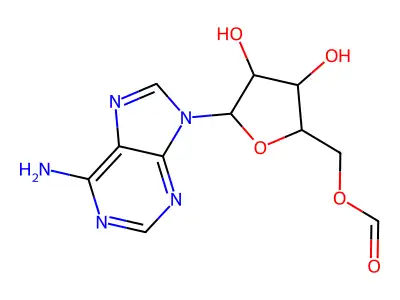9H-Purin-6-amine, 9-(5-O-formyl-beta-D-arabinofuranosyl)- structure