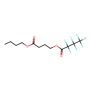 Butanoic acid, heptafluoro-, 4-butoxy-4-oxobutyl ester structure