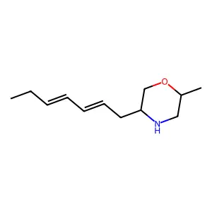 5-hepta-2,4-dienyl-2-methylmorpholine structure