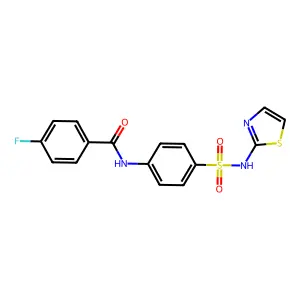 4-fluoro-N-[4-(1,3-thiazol-2-ylsulfamoyl)phenyl]benzamide structure