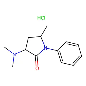 2-Pyrrolidinone, 3-dimethylamino-5-methyl-1-phenyl-, hydrochloride, (Z)- structure