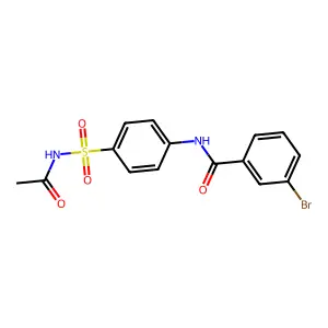 N-[4-(acetylsulfamoyl)phenyl]-3-bromobenzamide structure