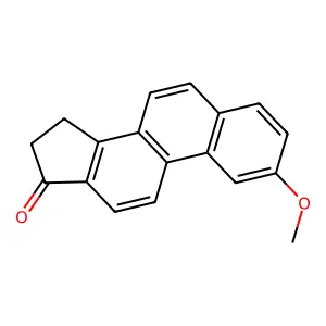 2-Methoxy-15,16-dihydrocyclopenta(a)phenanthren-17-one structure