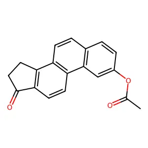 (17-Oxo-15,16-dihydrocyclopenta(a)phenanthren-2-yl) acetate structure