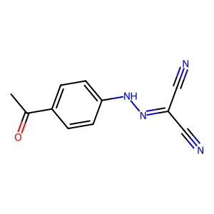 Propanedinitrile, [(4-acetylphenyl)hydrazono]- structure