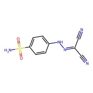 4-[2-(Dicyanomethylene)hydrazino]benzenesulfonamide structure