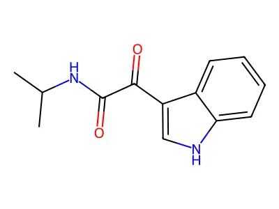 N-(1-Methylethyl)-alpha-oxo-1H-indole-3-acetamide structure