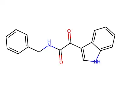 N-(indol-3-ylglyoxylyl)benzylamine structure