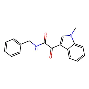 N-benzyl-2-(1-methyl-1H-indol-3-yl)-2-oxoacetamide structure