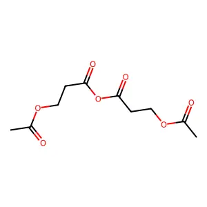 Propanoic acid, 3-(acetyloxy)-, anhydride structure