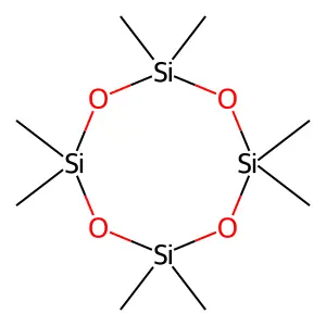 Octamethylcyclotetrasiloxane structure