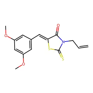 3-Allyl-5-(3,5-dimethoxybenzylidene)-2-thioxo-1,3-thiazolidin-4-one structure