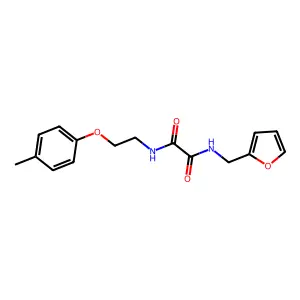 N'-(furan-2-ylmethyl)-N-[2-(4-methylphenoxy)ethyl]oxamide structure