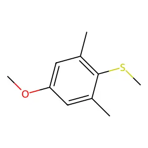 Benzene, 5-methoxy-1,3-dimethyl-2-(methylthio)- structure