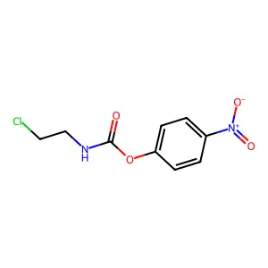 4-nitrophenyl-N-(2-chloroethyl)-N-nitrosocarbamate structure