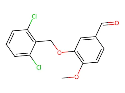 Benzaldehyde, 3-[(2,6-dichlorophenyl)methoxy]-4-methoxy- structure