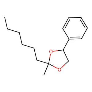 2-Hexyl-2-methyl-4-phenyl-1,3-dioxolane structure