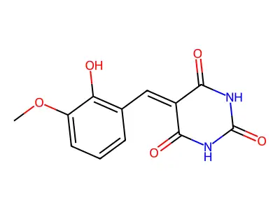 5-[(2-Hydroxy-3-methoxyphenyl)methylidene]-1,3-diazinane-2,4,6-trione structure