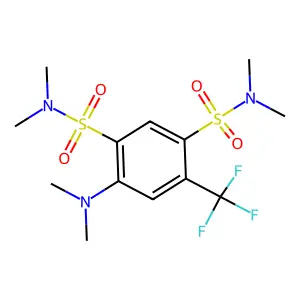 1,3-Benzenedisulfonamide, 4-(dimethylamino)-N,N,N',N'-tetramethyl-6-(trifluoromethyl)- structure