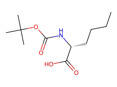 2-(((Tert-butoxy)carbonyl)amino)hexanoic acid structure