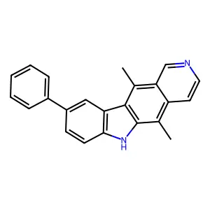 5,11-dimethyl-9-phenyl-6H-pyrido[4,3-b]carbazole structure