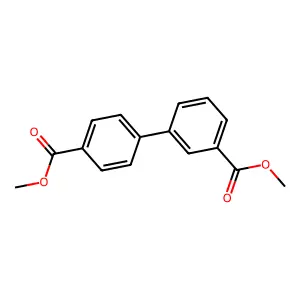 (1,1'-Biphenyl)-3,4'-dicarboxylic acid, 3,4'-dimethyl ester structure